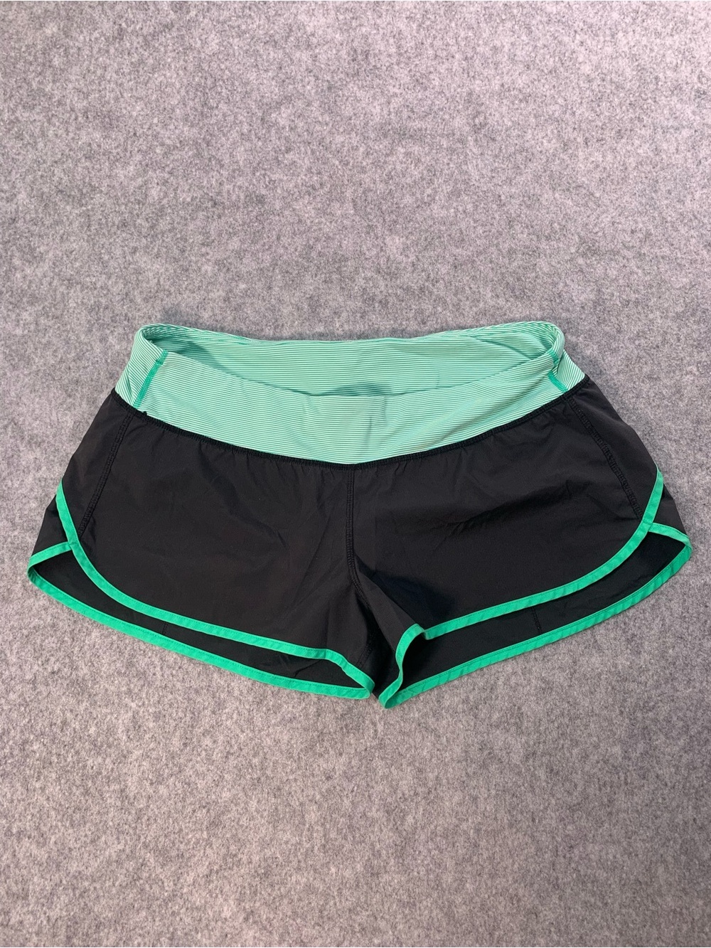 lululemon athletica Black Shorts with Mint Green Trim